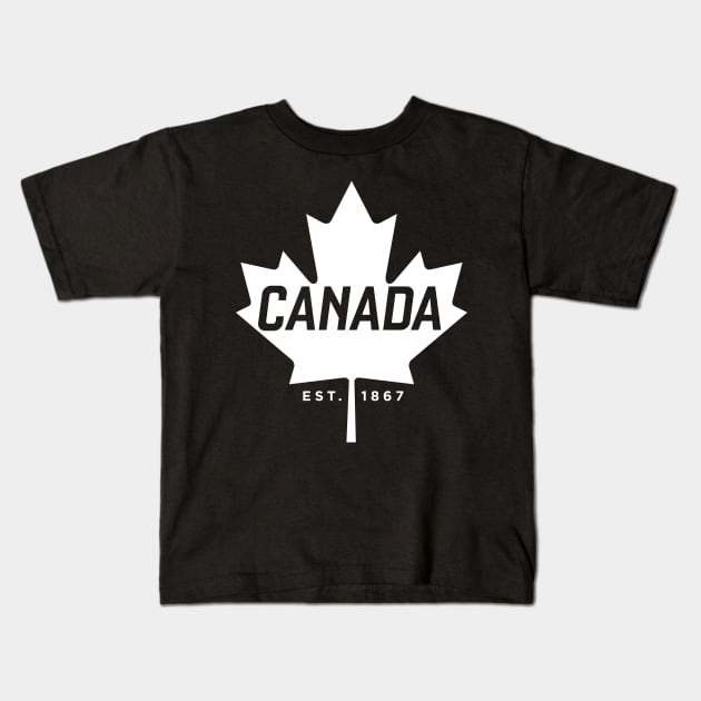Canada Maple Leaf design - Canada Est. 1867 Vintage Sport Kids T-Shirt by Vector Deluxe